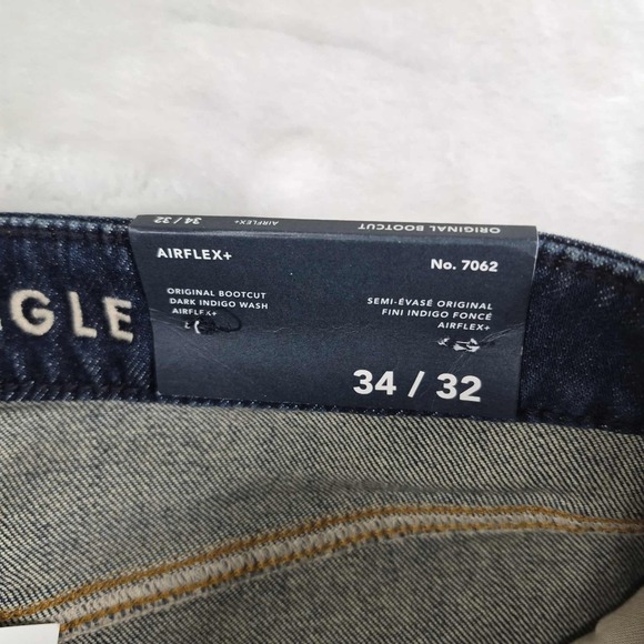 American Eagle Original Bootcut Jeans Men's 34x32 Blue Denim Airflex+ NWT - Picture 7 of 9